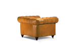 Jefferson Chesterfield Leather Armchair - Tan -