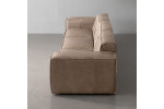 Jagger Leather Modular - 4 Seater Couch - Smoke