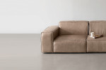 Jagger Leather Modular - 4 Seater Couch - Smoke