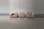 Jagger Leather Modular - 4 Seater Couch - Smoke