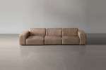 Jagger Leather Modular - 4 Seater Couch - Smoke -