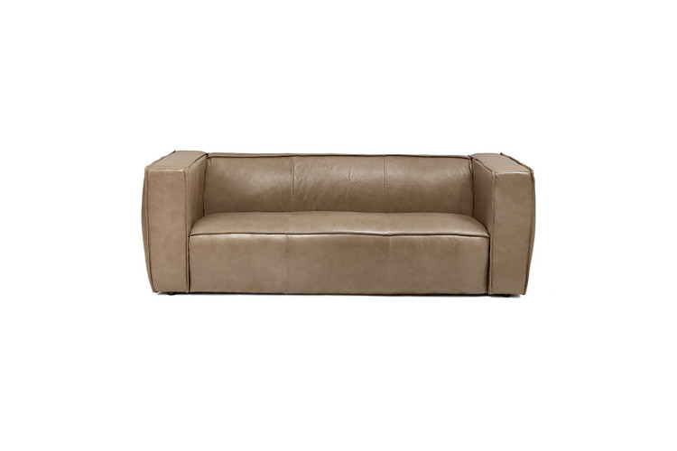 Jayhawk 3 Seater Leather Couch - Smoke