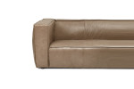 Jayhawk 3 Seater Leather Couch - Smoke -