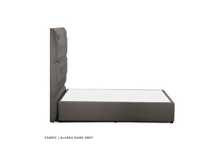 Catherine Bed - Single Extra Length | Alaska Dark Grey