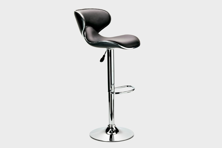 Jorja Contemporary Pu Bar Chair - Black| Bar Chairs -