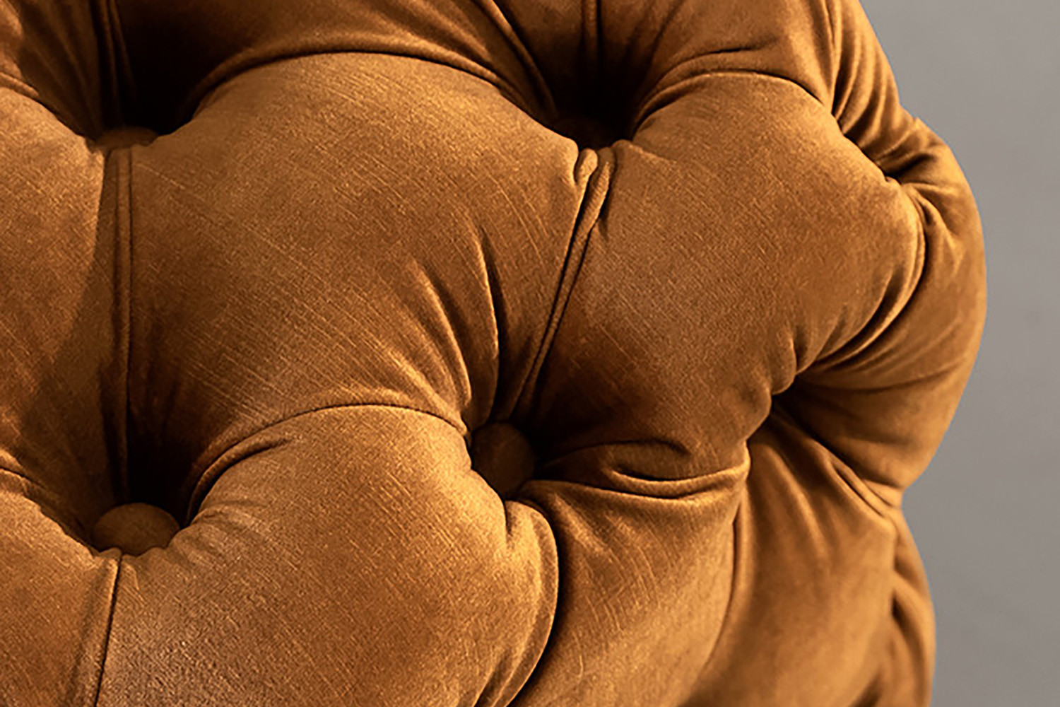 Barkley Velvet Tufted Cube Ottoman Aged Mustard Cielo