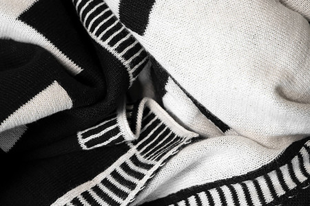 Monochrome Knit - Crosses - Black & Cream -