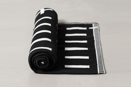 Monochrome Knit - Crosses - Black & Cream -