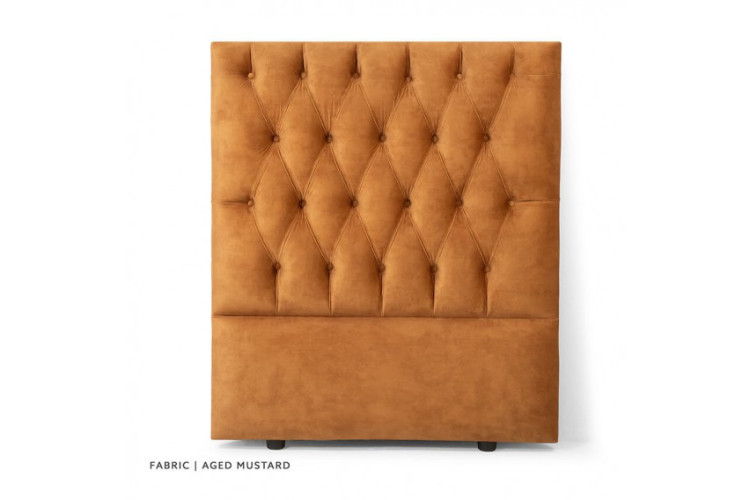 Catherine Headboard- Single - Aged Mustard - 