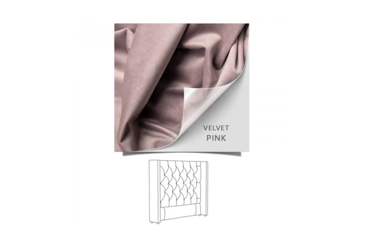 Hailey Headboard - Single - Velvet Pink -