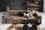Jagger Leather Modular - 4 Seater Couch - Smoke -