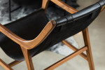 Harbin Leather Armchair - Black -
