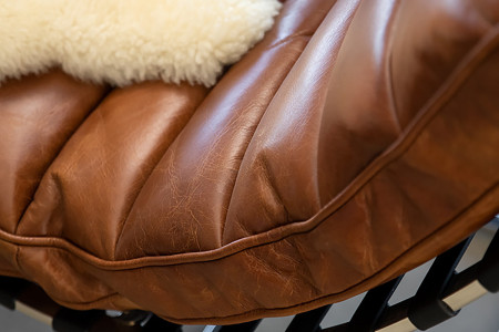 Morello Leather Chaise - Vintage Brown - 
