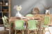 Clayden Tara 8 Seater Square Dining Set (1.6m) - Green & White -