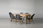 Clayden Bistro 6 Seater Dining Set (1.8m) - Grey -