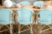 Clayden Bistro 8 Seater Dining Set (2.1m) - Light Teal & White -