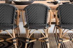 Clayden Bistro 8 Seater Dining Set (2.1m) - Grey -