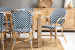 Clayden Bistro 8 Seater Dining Set (2.1m) - Navy & White -