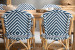 Clayden Bistro 8 Seater Dining Set (2.1m) - Navy & White -
