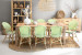 Clayden Coria 8 Seater Dining Set (2.1m) - Green & White -