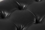 Replica Barcelona Leather Chair + Footstool - Black -