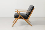 Salvino Leather Armchair - Black -