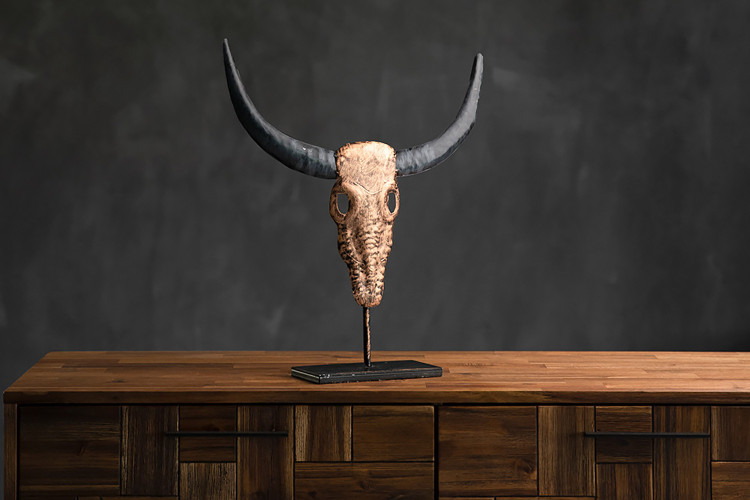 Metal Sculpture - Large - Bull Horns -