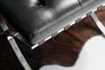 Replica Barcelona Leather Footstool - Black - 