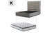 King Bed - King Matrress - Alaska Grey - Ariella Bed Combo - 