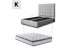 King Bed - King Matrress - Alaska Taupe - Ariella Bed Combo - 