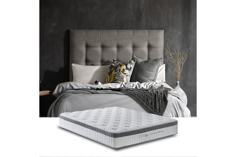 King XL Bed - King XL Matrress - Alaska Grey - Ariella Bed Combo - 