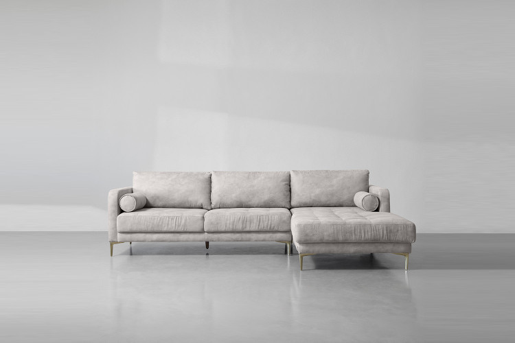 L-Shape Couch Stone - Hayden -
