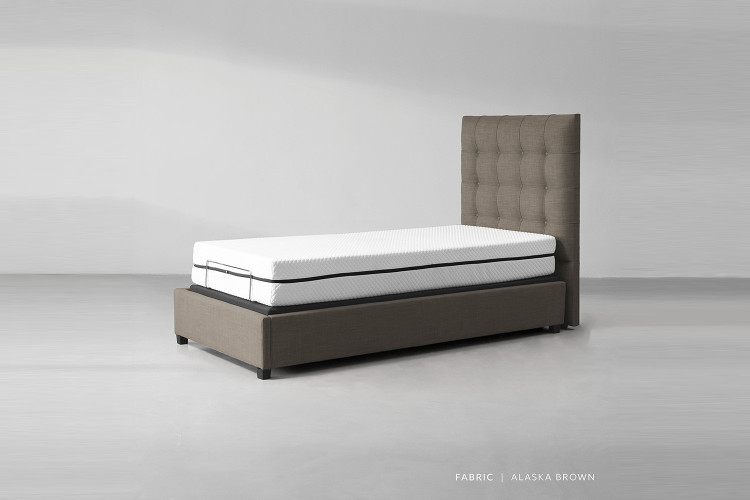 SlumberFlex Adjustable Bed  Single XL - Alaska Brown Adjustable Single XL Beds - 1