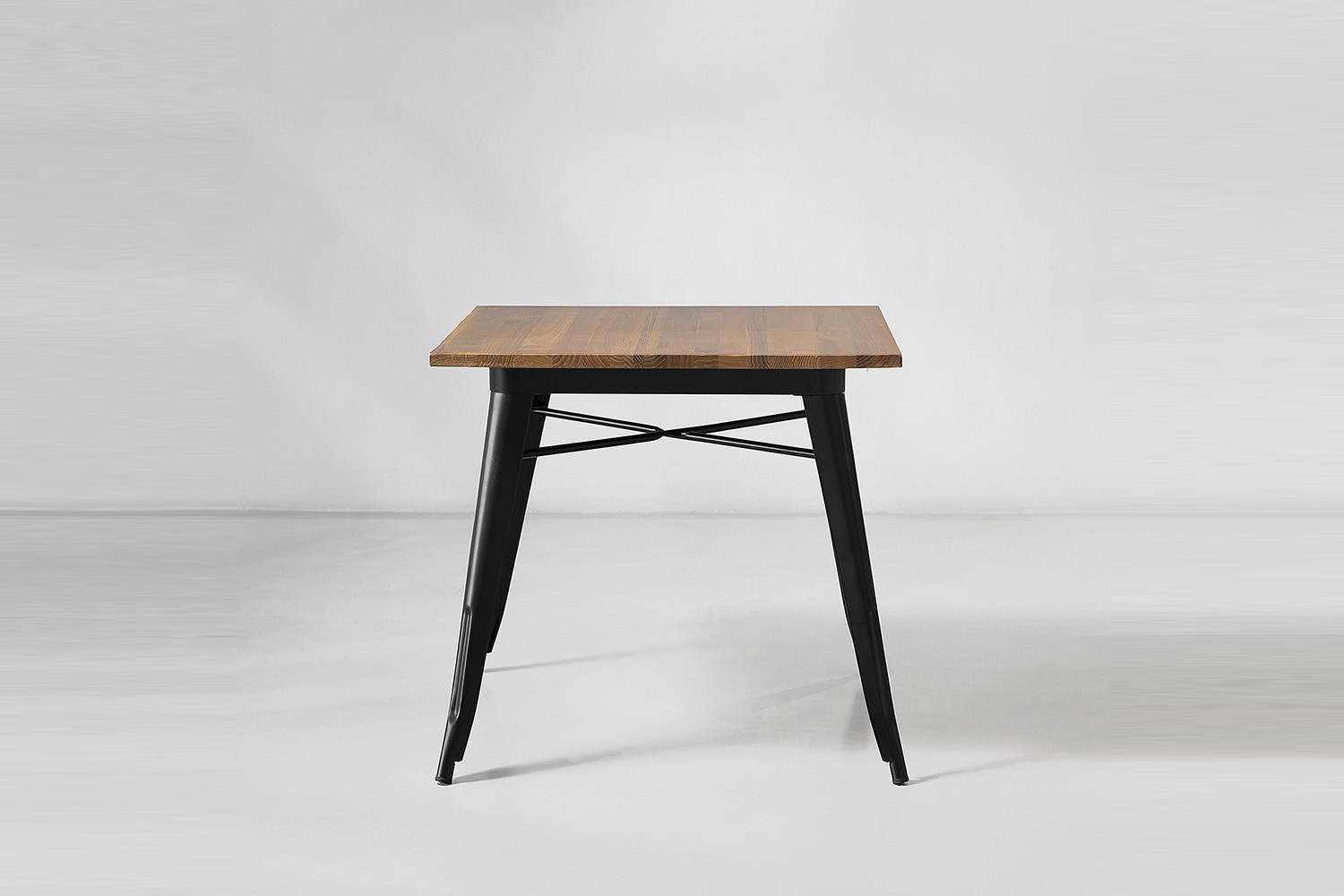 Odell Metal Dining Table Matt Black Cielo