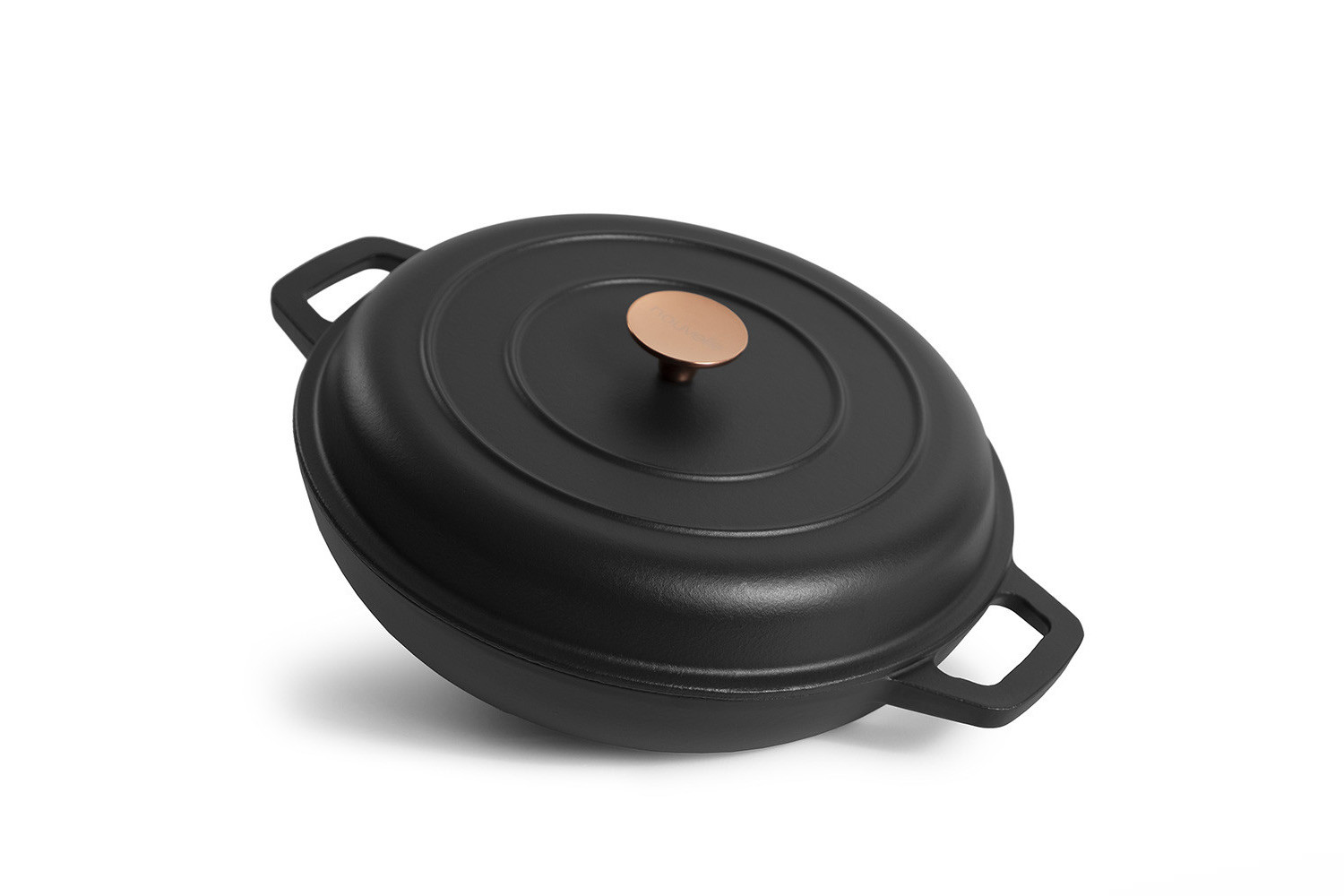 Nouvelle Cast Iron Oven Pan 30cm Matte Black Cielo