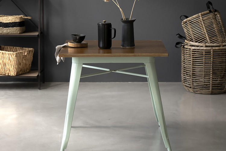 Odell Metal Dining Table - Sage -