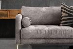 Fabric 3 Seater Couch Stone Hayden -