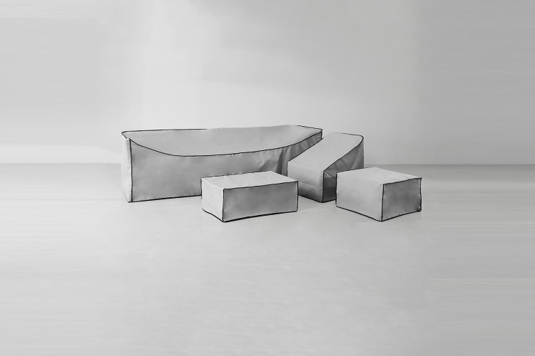 Zaneta Grand Patio Lounge Set - Protective Cover - Grey -