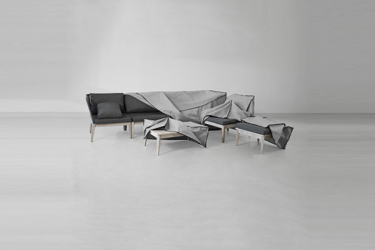 Zaneta Grand Patio Lounge Set - Protective Cover - Grey -