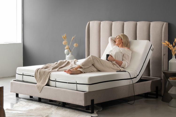Slumber Flex Corina Adjustable Bed King XL - Smoke -