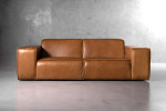 Jagger 3 Seater Leather Couch - Desert Tan Leather Couches - 2