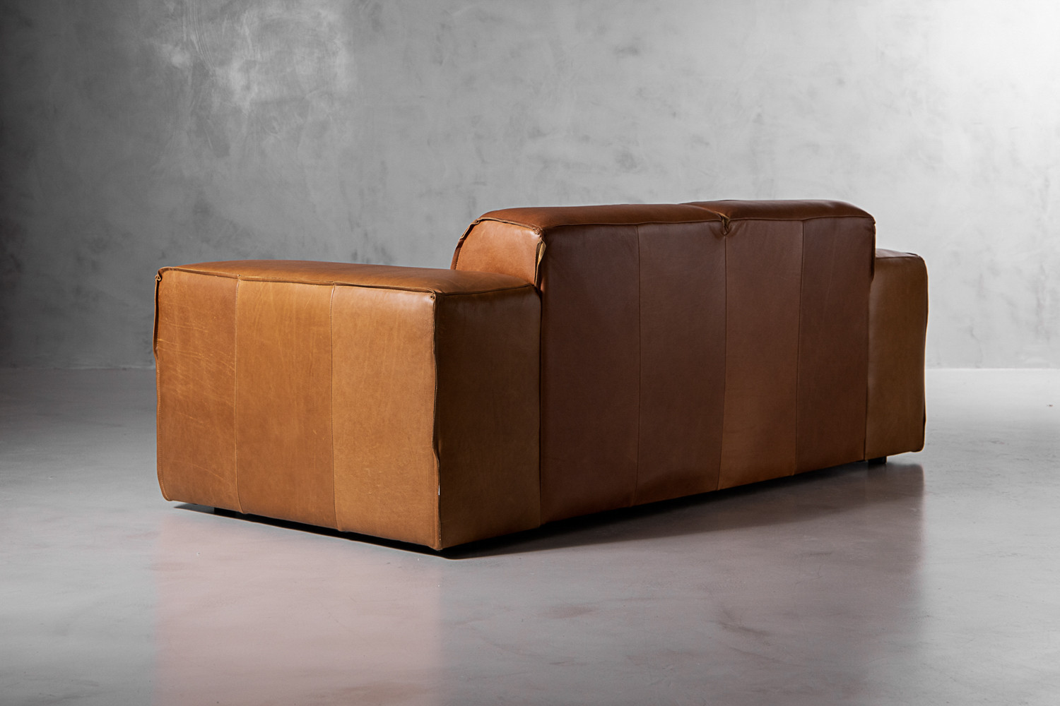 Jagger 2 Seater Leather Couch Desert Tan Cielo