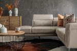 Laurence Leather Corner Couch - Taupe Living Room Furniture - 2