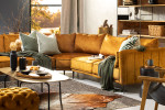 Ottavia Velvet Corner Couch - Aged Mustard Corner Couches - 2