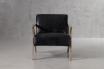 Melrose Leather Armchair - Black Armchairs - 2