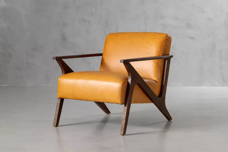 Melrose Leather Armchair - Amber Armchairs - 1