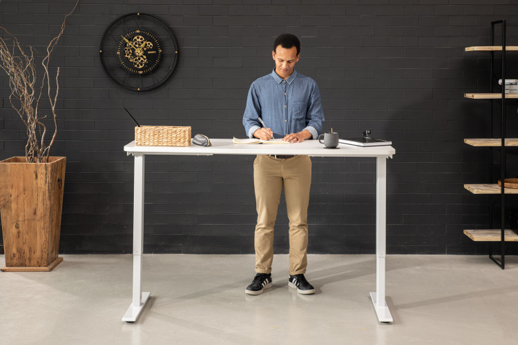 Axon Standing Desk - White - 1.6m Desks - 1