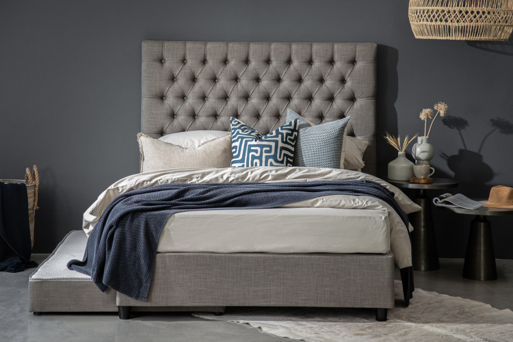 Bella - Dual Function Bed - Queen - Alaska Grey Queen Size Beds - 1