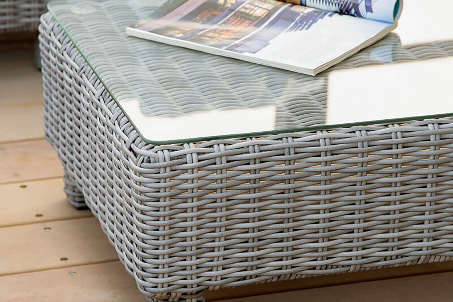 Milan Daybed Corner Patio Set Titanium Cielo