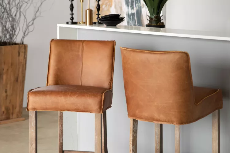 Holden Leather Bar Chair Bar & Counter Chairs - 3